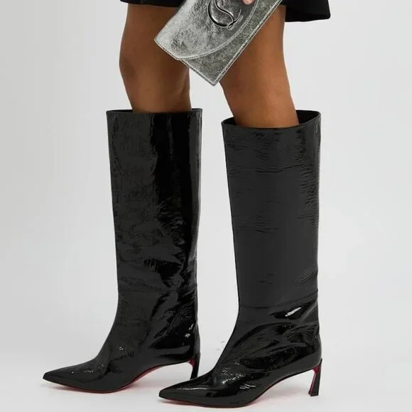 Christian Louboutin CONDOROCOMBO BOTTA 55 Tall Knee High Boots Heels